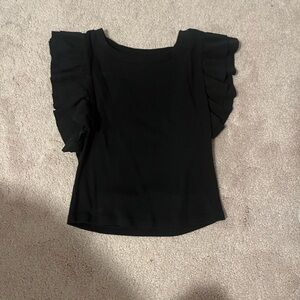 Zara ruffled cropped tee